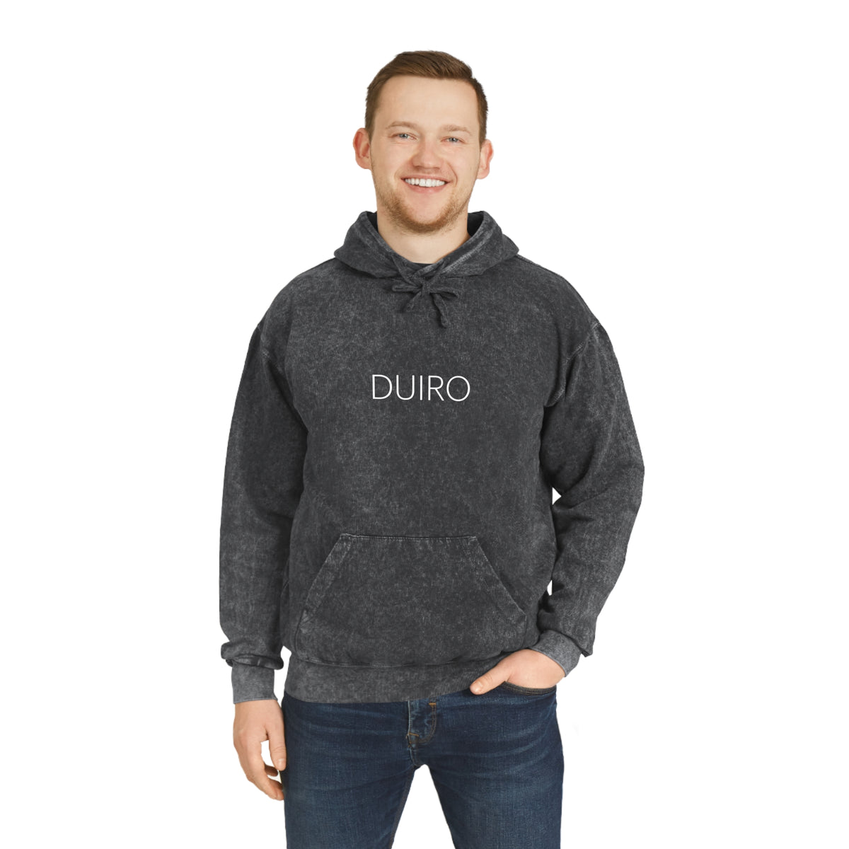 DUIRO Base Collection Black Mineral Hoodie