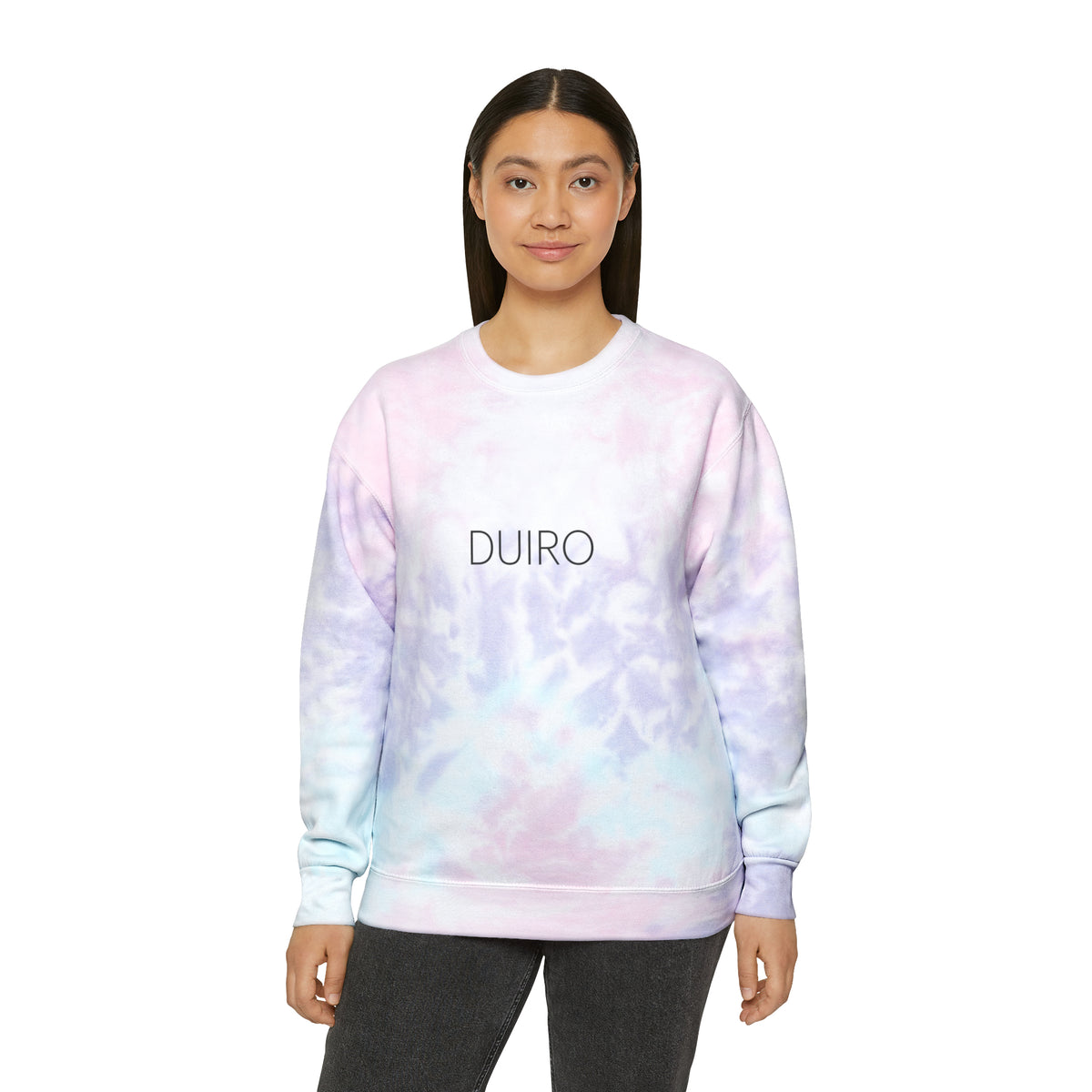 DUIRO Basic Collection Purple Tie-Dye Sweatshirt