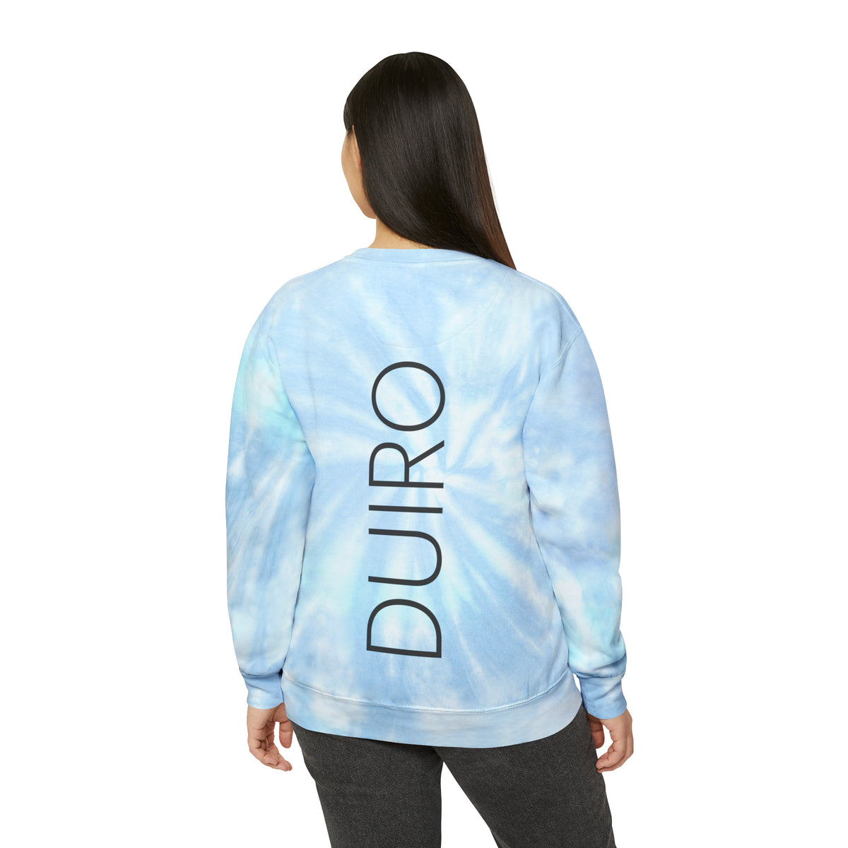 DUIRO Basic Collection Blue Tie-Dye Sweatshirt