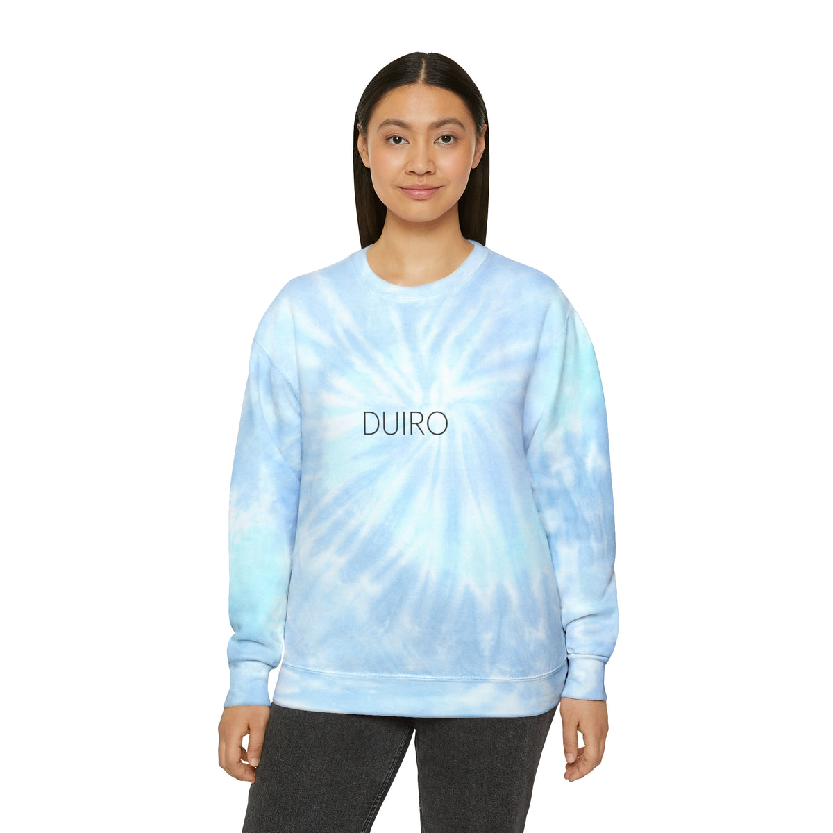 DUIRO Basic Collection Blue Tie-Dye Sweatshirt